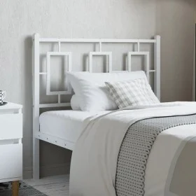 Cabecero de metal blanco 90 cm de , Cabeceros y pies de cama - Ref: Foro24-374318, Precio: 31,06 €, Descuento: %