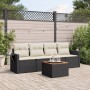 Set de muebles de jardín 5 pzas y cojines ratán sintético negro de , Conjuntos de jardín - Ref: Foro24-3256770, Precio: 301,5...