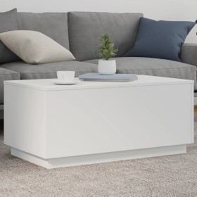 Mesa de centro con luces LED blanco 90x50x40 cm de , Mesas de centro - Ref: Foro24-839875, Precio: 66,14 €, Descuento: %