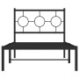 Estructura de cama con cabecero metal negro 90x190 cm de , Camas y somieres - Ref: Foro24-376218, Precio: 66,37 €, Descuento: %