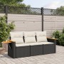 Set de sofás de jardín con cojines 3 pzas ratán sintético negro de , Conjuntos de jardín - Ref: Foro24-3258997, Precio: 214,1...