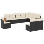 Set de sofás de jardín 10 pzas cojines ratán sintético negro de , Conjuntos de jardín - Ref: Foro24-3260152, Precio: 585,14 €...