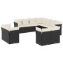 Set de sofás de jardín 11 pzas y cojines ratán sintético negro de , Conjuntos de jardín - Ref: Foro24-3250345, Precio: 777,16...
