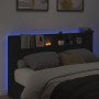 Cabecero de cama con LED negro 180x16,5x103,5 cm de , Cabeceros y pies de cama - Ref: Foro24-839260, Precio: 113,58 €, Descue...