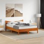 Estructura de cama madera maciza pino marrón cera 140x200 cm de , Camas y somieres - Ref: Foro24-844728, Precio: 128,94 €, De...