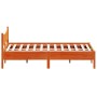 Estructura de cama madera maciza pino marrón cera 140x200 cm de , Camas y somieres - Ref: Foro24-844728, Precio: 128,94 €, De...