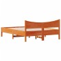 Estructura de cama madera maciza pino marrón cera 140x200 cm de , Camas y somieres - Ref: Foro24-844728, Precio: 128,94 €, De...
