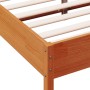 Estructura de cama madera maciza pino marrón cera 140x200 cm de , Camas y somieres - Ref: Foro24-844728, Precio: 128,94 €, De...