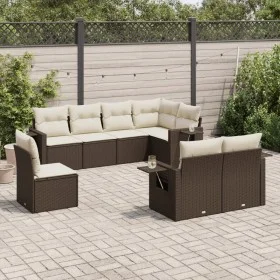 Set sofás de jardín 8 piezas y cojines ratán sintético marrón de , Conjuntos de jardín - Ref: Foro24-3252780, Precio: 571,57 ...