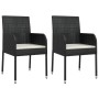 Set de comedor de jardín 9 pzas y cojines ratán sintético negro de , Conjuntos de jardín - Ref: Foro24-3213511, Precio: 615,8...