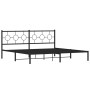 Estructura de cama con cabecero metal negro 193x203 cm de , Camas y somieres - Ref: Foro24-376232, Precio: 111,24 €, Descuent...