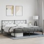 Estructura de cama con cabecero metal negro 193x203 cm de , Camas y somieres - Ref: Foro24-376232, Precio: 111,24 €, Descuent...