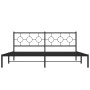 Estructura de cama con cabecero metal negro 193x203 cm de , Camas y somieres - Ref: Foro24-376232, Precio: 111,24 €, Descuent...
