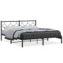 Estructura de cama con cabecero metal negro 180x200 cm de , Camas y somieres - Ref: Foro24-376230, Precio: 104,48 €, Descuent...