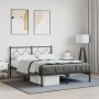 Estructura de cama con cabecero metal negro 140x190 cm de , Camas y somieres - Ref: Foro24-376226, Precio: 99,40 €, Descuento: %