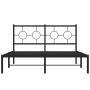 Estructura de cama con cabecero metal negro 140x190 cm de , Camas y somieres - Ref: Foro24-376226, Precio: 99,40 €, Descuento: %