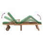 Tumbona con cojín madera maciza de teca verde de vidaXL, Tumbonas - Ref: Foro24-48024, Precio: 245,07 €, Descuento: %