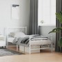 Estructura cama metal con cabecero y pie cama blanca 90x190 cm de , Camas y somieres - Ref: Foro24-376285, Precio: 72,84 €, D...