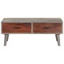 Mesa de centro madera maciza de mango rugosa gris 100x60x40 cm en Mesas de centro | Comprar online en Foru.es
