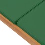 Tumbona con cojín madera maciza de teca verde de vidaXL, Tumbonas - Ref: Foro24-48024, Precio: 245,07 €, Descuento: %