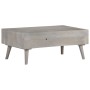 Mesa de centro madera maciza de mango rugosa gris 100x60x40 cm en Mesas de centro | Comprar online en Foru.es