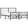 Estructura de cama cabecero y estribo metal negro 140x200 cm de , Camas y somieres - Ref: Foro24-376245, Precio: 123,43 €, De...