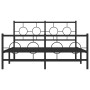 Estructura de cama cabecero y estribo metal negro 140x200 cm de , Camas y somieres - Ref: Foro24-376245, Precio: 123,43 €, De...