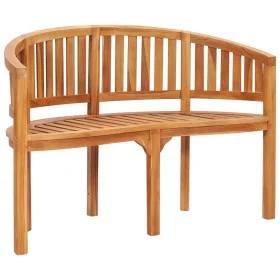 Banco con forma de banana madera maciza de teca 120 cm de vidaXL, Bancos de jardín - Ref: Foro24-48020, Precio: 276,51 €, Des...