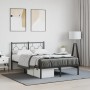 Estructura de cama con cabecero metal negro 120x200 cm de , Camas y somieres - Ref: Foro24-376224, Precio: 97,32 €, Descuento: %