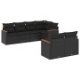 Set de comedor de jardín 7 pzas y cojines ratán sintético negro de , Conjuntos de jardín - Ref: Foro24-3258541, Precio: 544,5...