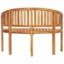 Banco con forma de banana madera maciza de teca 120 cm de vidaXL, Bancos de jardín - Ref: Foro24-48020, Precio: 276,51 €, Des...
