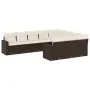 Set mit 10 Gartensofas und Kissen synthetisches Rattanbraun von , Modulare Sofas für den Außenbereich - Ref: Foro24-3251830, ...