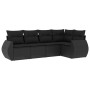 Set de muebles de jardín 5 pzas y cojines ratán sintético negro de , Conjuntos de jardín - Ref: Foro24-3253662, Precio: 363,2...