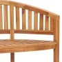 Banco con forma de banana madera maciza de teca 120 cm de vidaXL, Bancos de jardín - Ref: Foro24-48020, Precio: 276,51 €, Des...