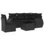 Set de sofás de jardín 6 piezas y cojines ratán sintético negro de , Conjuntos de jardín - Ref: Foro24-3253712, Precio: 409,1...