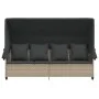 Tumbona con capota y cojines ratán sintético gris claro de , Tumbonas - Ref: Foro24-368358, Precio: 264,41 €, Descuento: %