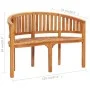 Banco con forma de banana madera maciza de teca 120 cm de vidaXL, Bancos de jardín - Ref: Foro24-48020, Precio: 276,51 €, Des...