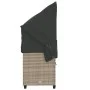 Tumbona con capota y cojines ratán sintético gris claro de , Tumbonas - Ref: Foro24-368358, Precio: 264,41 €, Descuento: %