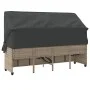 Tumbona con capota y cojines ratán sintético gris claro de , Tumbonas - Ref: Foro24-368358, Precio: 264,41 €, Descuento: %