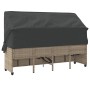 Tumbona con capota y cojines ratán sintético gris claro de , Tumbonas - Ref: Foro24-368358, Precio: 268,77 €, Descuento: %