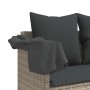 Tumbona con capota y cojines ratán sintético gris claro de , Tumbonas - Ref: Foro24-368358, Precio: 268,77 €, Descuento: %