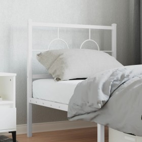 Cabecero de metal blanco 80 cm de , Cabeceros y pies de cama - Ref: Foro24-376302, Precio: 28,88 €, Descuento: %