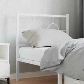 White metal headboard 80 cm by , Headboards and footboards - Ref: Foro24-376302, Price: 28,52 €, Discount: %