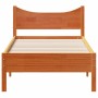 Estructura de cama madera maciza de pino marrón cera 90x190 cm de , Camas y somieres - Ref: Foro24-844756, Precio: 90,63 €, D...