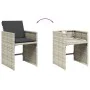 Set comedor de jardín 5 pzas cojines ratán sintético gris claro de , Conjuntos de jardín - Ref: Foro24-3211079, Precio: 336,9...