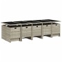 Set comedor jardín y cojines 15 pzas ratán sintético gris claro de , Conjuntos de jardín - Ref: Foro24-3210635, Precio: 968,9...