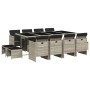 Set comedor jardín y cojines 13 pzas ratán sintético gris claro de , Conjuntos de jardín - Ref: Foro24-3210623, Precio: 818,3...
