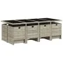 Set comedor jardín y cojines 13 pzas ratán sintético gris claro de , Conjuntos de jardín - Ref: Foro24-3210623, Precio: 979,2...