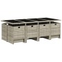 Set comedor jardín y cojines 13 pzas ratán sintético gris claro de , Conjuntos de jardín - Ref: Foro24-3210623, Precio: 818,3...
