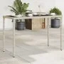 Mesa jardín superficie vidrio ratán PE gris claro 115x54x74 cm de , Mesas de jardín - Ref: Foro24-365079, Precio: 74,35 €, De...
